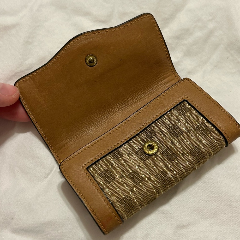 Gucci Vintage GG Signiture Leather/ Canvas Key Holder Wallet (Gold Inlay Canvas) - Picture 9 of 16